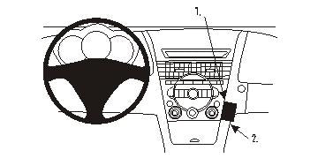 Brodit ProClip 853302 voor Mazda RX-8 2004-2008 - productfoto zwarte ABS montagebasis