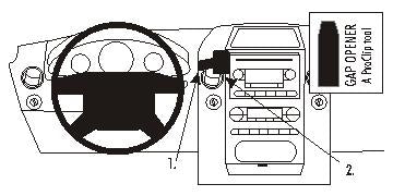 Brodit ProClip 853318 voor Ford F-Series 150 2004-2008 en Lincoln Mark LT 2004-2009 - productfoto zwarte ABS montagebasis
