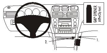 Brodit ProClip 853321 voor Toyota Camry Solara 2004-2010 - productfoto zwarte ABS montagebasis