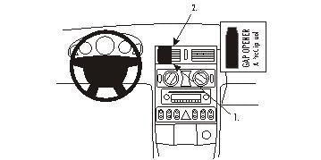 Brodit ProClip 853323 voor Chrysler Crossfire 2004-2007 - productfoto zwarte ABS montagebasis