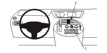 Brodit ProClip 853325 voor Nissan Quest 2004-2006 - productfoto zwarte ABS montagebasis