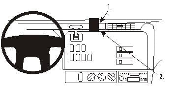 Brodit ProClip 853335 voor Freightliner Coronado 2003-2018, Freightliner Columbia 2001-2007 e.a. - productfoto zwarte ABS montagebasis