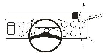 Brodit ProClip 853338 voor Freightliner FDL 120 1988-2009, Freightliner Classic XL 1988-2009 en Freightliner Classic 1988-2009 - productfoto zwarte ABS montagebasis