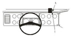 Brodit ProClip 853338 voor Freightliner FDL 120 1988-2009, Freightliner Classic XL 1988-2009 en Freightliner Classic 1988-2009 - productfoto zwarte ABS montagebasis