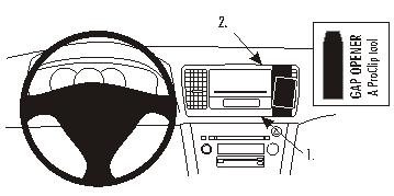 Brodit ProClip 853350 voor Subaru Outback 2004-2009 en Subaru Legacy 2004-2009 - productfoto zwarte ABS montagebasis