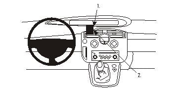 Brodit ProClip 853351 voor Renault Scénic 2004-2009 - productfoto zwarte ABS montagebasis