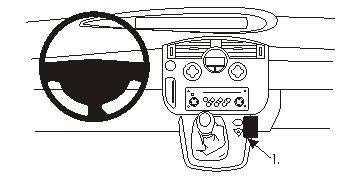 Brodit ProClip 853352 voor Renault Scénic 2004-2009 - productfoto zwarte ABS montagebasis