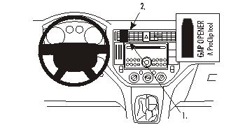 Brodit ProClip 853353 voor Ford Kuga 2008-2012 en Ford C-Max 2004-2010 - productfoto zwarte ABS montagebasis