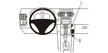 Brodit ProClip 853361 voor Volvo V50 2004-2012, Volvo S40 2004-2012 e.a. - productfoto zwarte ABS montagebasis