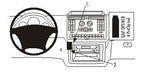 Brodit ProClip 853365 voor Mercedes Benz Vito 2004-2006, Mercedes Benz Viano 2004-2006 en Mercedes Benz V-Class 2004-2006 - productfoto zwarte ABS montagebasis