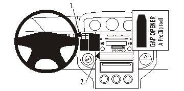 Brodit ProClip 853367 voor Nissan X-Trail 2004-2007 - productfoto zwarte ABS montagebasis