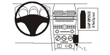 Brodit ProClip 853371 voor Mazda 3 2004-2009 - productfoto zwarte ABS montagebasis