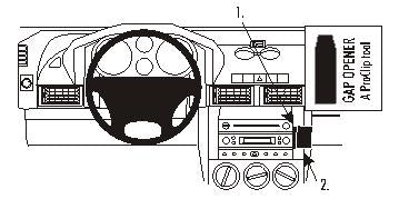 Brodit ProClip 853373 voor Land Rover Freelander 2004-2006 - productfoto zwarte ABS montagebasis