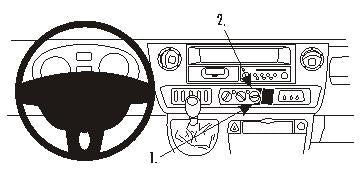 Brodit ProClip 853376 voor Nissan Interstar 2004-2011, Opel Movano 2004-2010 e.a. - productfoto zwarte ABS montagebasis