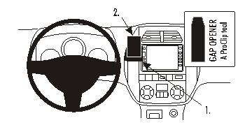Brodit ProClip 853377 voor Toyota RAV 4 2004-2005 - productfoto zwarte ABS montagebasis