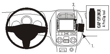 Brodit ProClip 853378 voor Toyota RAV 4 2004-2005 - productfoto zwarte ABS montagebasis