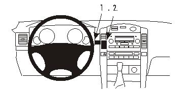 Brodit ProClip 853399 voor Toyota LandCruiser 90 2003-2005 - productfoto zwarte ABS montagebasis