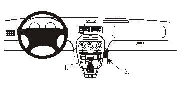 Brodit ProClip 853423 voor MG TF 2002-2005 en MG F 1996-2001 - productfoto zwarte ABS montagebasis