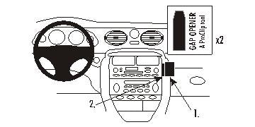Brodit ProClip 853424 voor MG ZT 2001-2005 en Rover 75 1999-2005 - productfoto zwarte ABS montagebasis