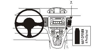 Brodit ProClip 853429 voor Fiat Idea 2004-2014 en Lancia Musa 2004-2007 - productfoto zwarte ABS montagebasis