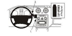 Brodit ProClip 853435 voor Volkswagen Caddy 2004-2015 - productfoto zwarte ABS montagebasis
