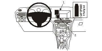 Brodit ProClip 853440 voor Opel Astra 2004-2009 en Saturn Astra 2008-2009 - productfoto zwarte ABS montagebasis