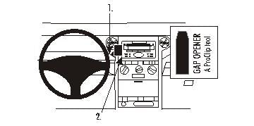 Brodit ProClip 853444 voor Scion xB 2004-2007 - productfoto zwarte ABS montagebasis