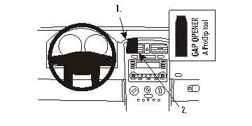 Brodit ProClip 853458 voor Chevrolet Equinox 2005-2009 en Pontiac Torrent 2006-2009 - productfoto zwarte ABS montagebasis