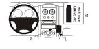 Brodit ProClip 853460 voor Chevrolet Kalos 2005-2009, Chevrolet Aveo 2004-2006 en Daewoo Kalos 2004 - productfoto zwarte ABS montagebasis
