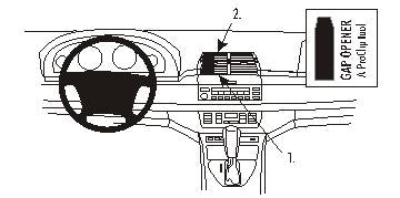Brodit ProClip 853463 voor BMW X5 2000-2006 - productfoto zwarte ABS montagebasis