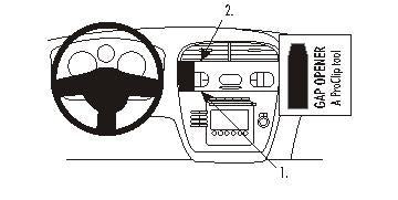 Brodit ProClip 853491 voor Seat Toledo 2004-2009, Seat Altea XL 2008-2015 en Seat Altea 2004-2014 - productfoto zwarte ABS montagebasis