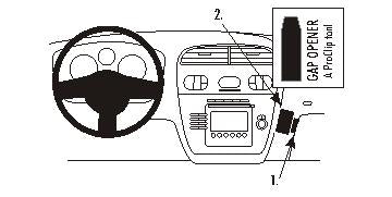 Brodit ProClip 853492 voor Seat Toledo 2004-2009, Seat Altea XL 2008-2015 en Seat Altea 2004-2014 - productfoto zwarte ABS montagebasis