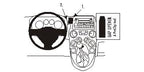 Brodit ProClip 853493 voor Fiat Panda 2004-2007 - productfoto zwarte ABS montagebasis