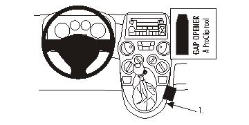 Brodit ProClip 853494 voor Fiat Panda 2004-2007 - productfoto zwarte ABS montagebasis