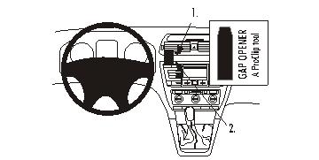 Brodit ProClip 853525 voor Skoda Octavia II 2005-2013 - productfoto zwarte ABS montagebasis