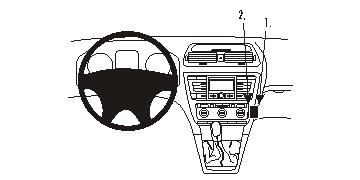 Brodit ProClip 853526 voor Skoda Octavia II 2005-2013 - productfoto zwarte ABS montagebasis