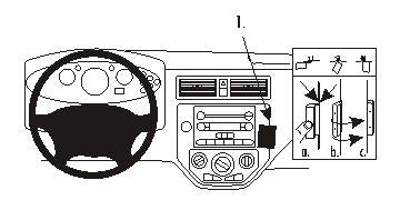 Brodit ProClip 853538 voor Ford Focus 2005-2007 - productfoto zwarte ABS montagebasis