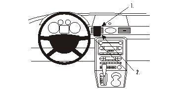 Brodit ProClip 853543 voor Ford Taurus 2008-2009, Ford Fivehundred 2005-2009 e.a. - productfoto zwarte ABS montagebasis