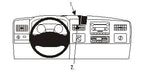 Brodit ProClip 853546 voor Ford F-Series 750 2005-2007, Ford F-Series 650 2005-2007 e.a. - productfoto zwarte ABS montagebasis
