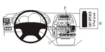 Brodit ProClip 853549 voor Honda Odyssey 2005-2010 - productfoto zwarte ABS montagebasis
