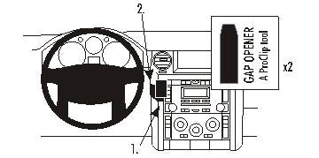 Brodit ProClip 853572 voor Land Rover LR3 2005-2009 en Land Rover Discovery 3 2005-2009 - productfoto zwarte ABS montagebasis