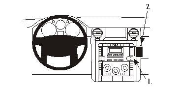 Brodit ProClip 853573 voor Land Rover LR3 2005-2009 en Land Rover Discovery 3 2005-2009 - productfoto zwarte ABS montagebasis