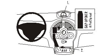 Brodit ProClip 853574 voor Renault Modus 2005-2013 en Renault Grand Modus 2005-2012 - productfoto zwarte ABS montagebasis