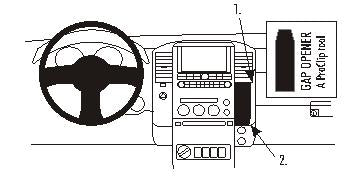Brodit ProClip 853614 voor Nissan Pathfinder 2005-2007, Nissan Pathfinder 2005-2010 e.a. - productfoto zwarte ABS montagebasis
