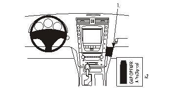 Brodit ProClip 853618 voor Lexus GS Series 2005-2012 - productfoto zwarte ABS montagebasis