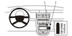 Brodit ProClip 853621 voor Volkswagen Fox 2005-2011 - productfoto zwarte ABS montagebasis