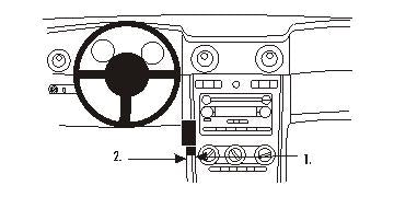 Brodit ProClip 853627 voor Ford Mustang 2005-2009 - productfoto zwarte ABS montagebasis