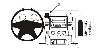 Brodit ProClip 853629 voor Nissan Xterra 2005-2015 - productfoto zwarte ABS montagebasis