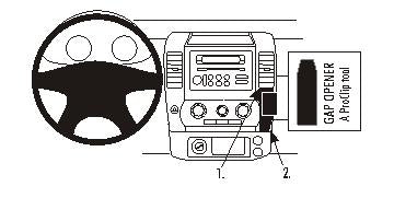Brodit ProClip 853630 voor Nissan Xterra 2005-2015 - productfoto zwarte ABS montagebasis
