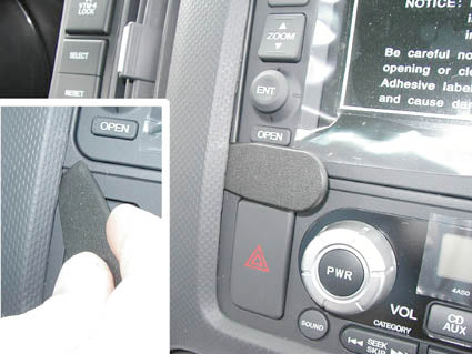 Brodit ProClip 853631 voor Honda Ridgeline 2006-2014 - montagepositie op dashboard
